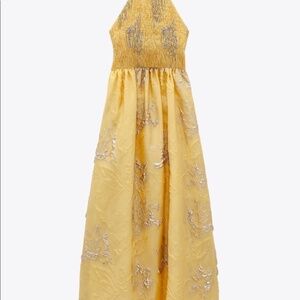 NEW $119 Zara Limited Edition Stretchy Gold Dress XS